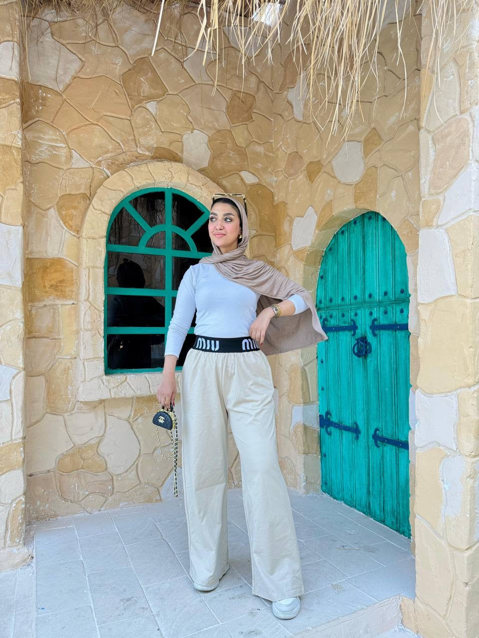 Wide-Leg Pants with Waistband Nosha Store