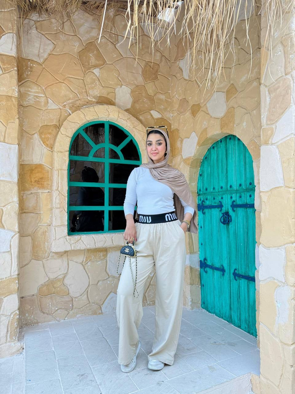 Wide-Leg Pants with Waistband Nosha Store