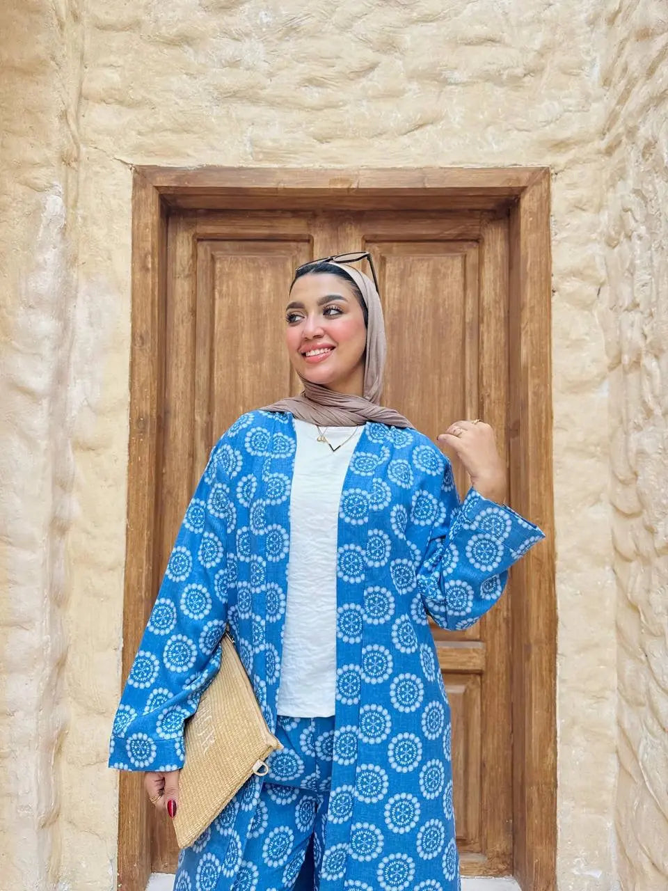 Three-Piece Printed Cardigan Set Nosha Store