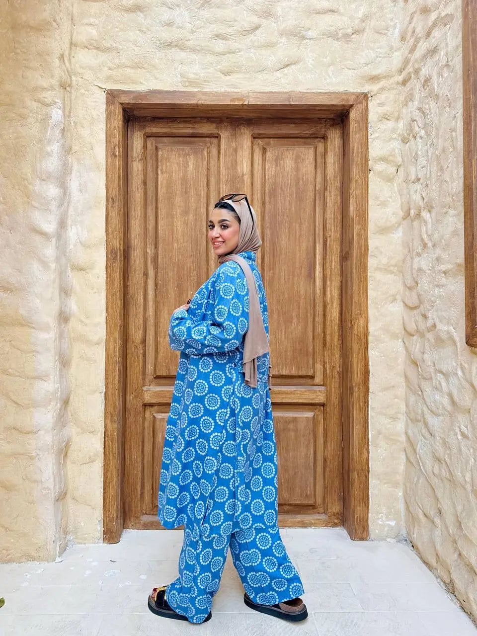 Three-Piece Printed Cardigan Set Nosha Store