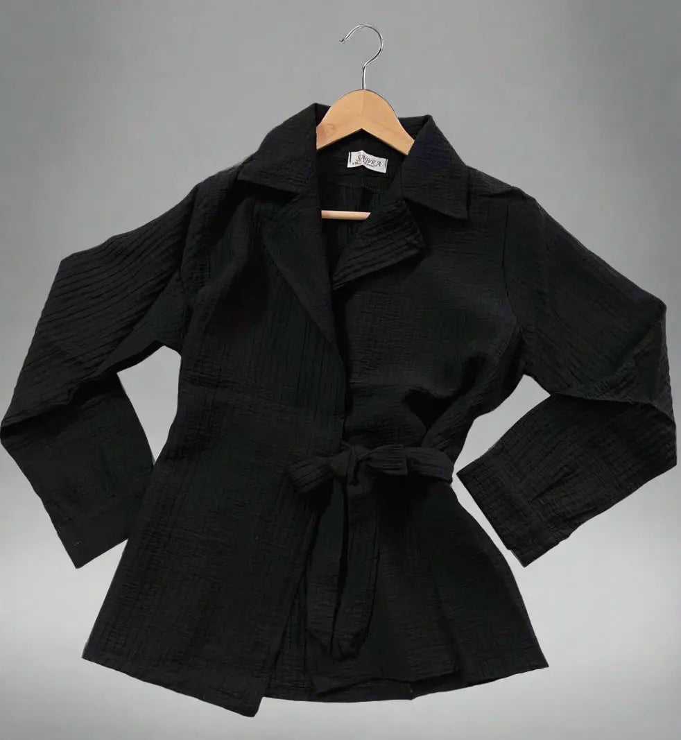 The Modern Textured Wrap Blouse Nosha Store
