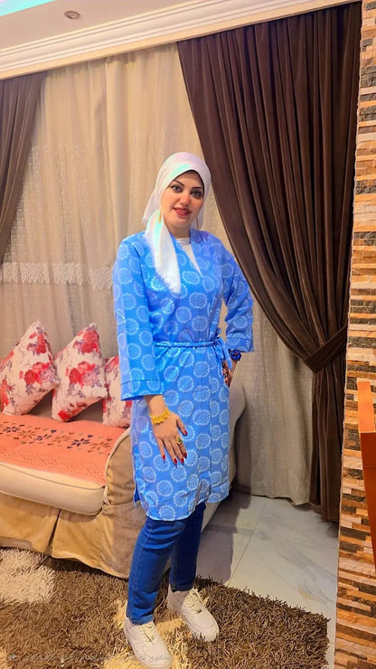 Printed Belted Tunic Nosha Store