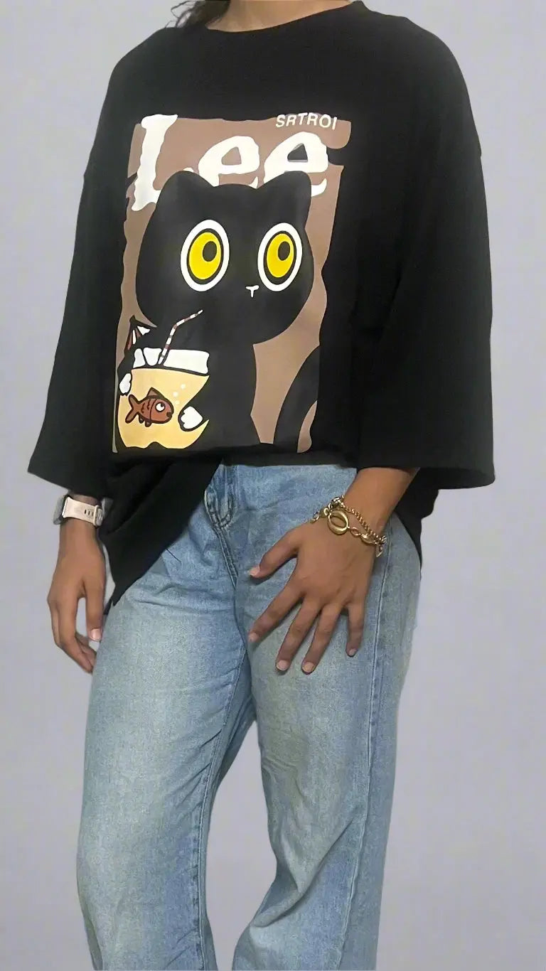 Oversized Lee Cat T-shirt Nosha Store