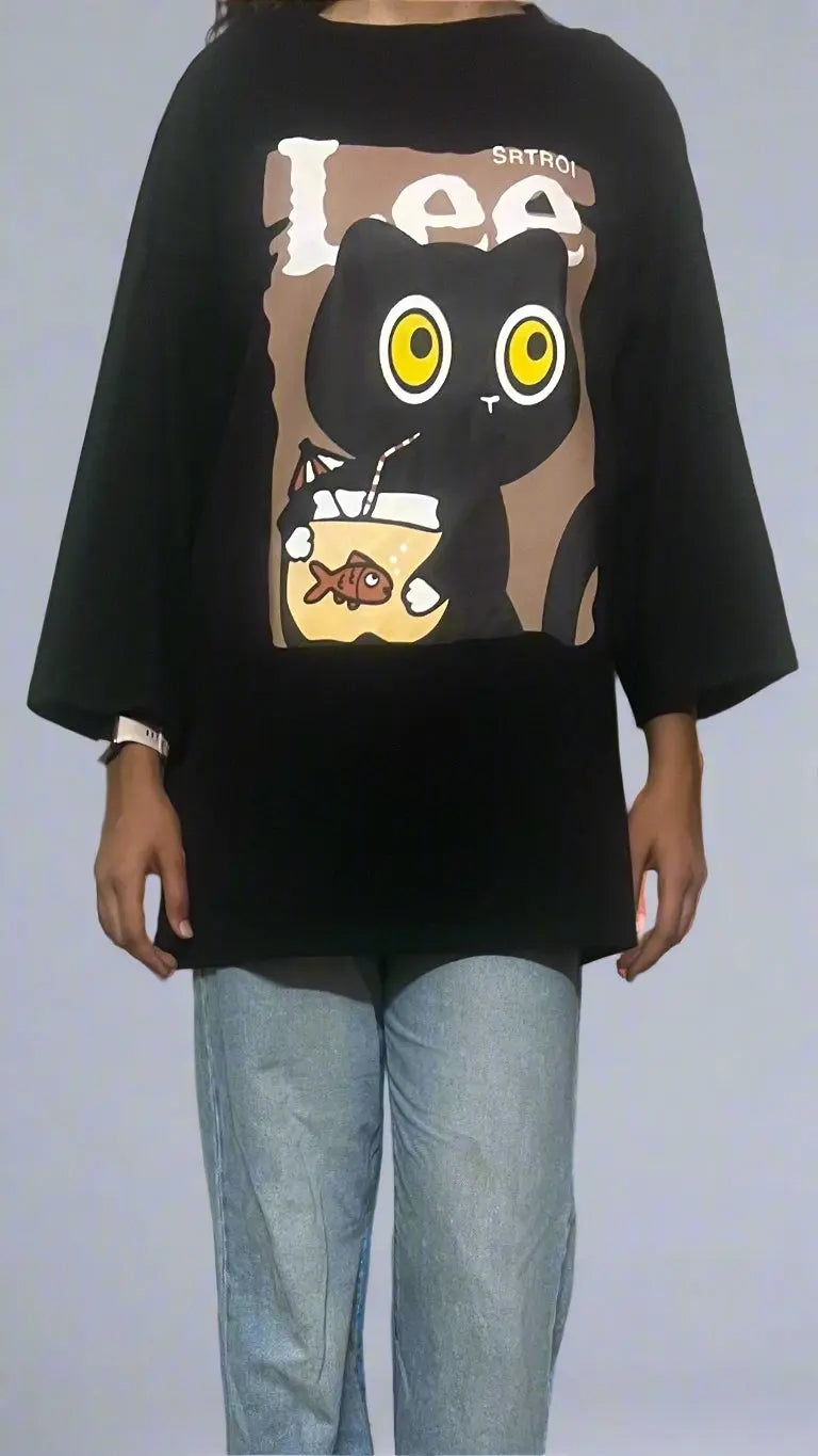 Oversized Lee Cat T-shirt Nosha Store