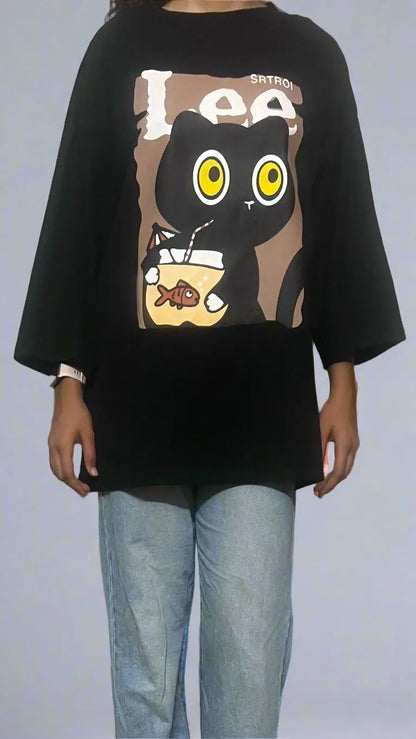 Oversized Lee Cat T-shirt Nosha Store