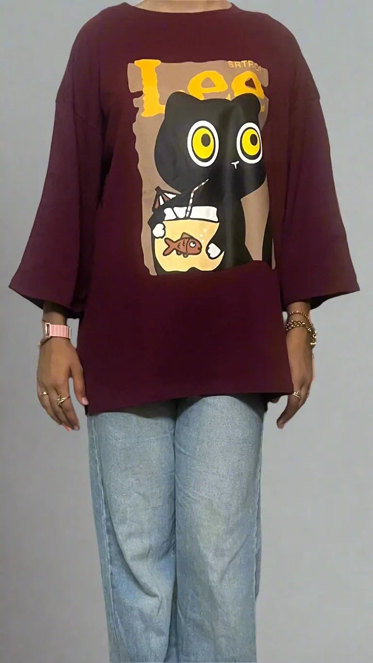 Oversized Lee Cat T-shirt Nosha Store