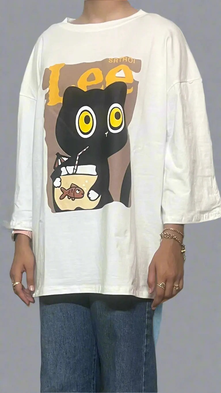Oversized Lee Cat T-shirt Nosha Store