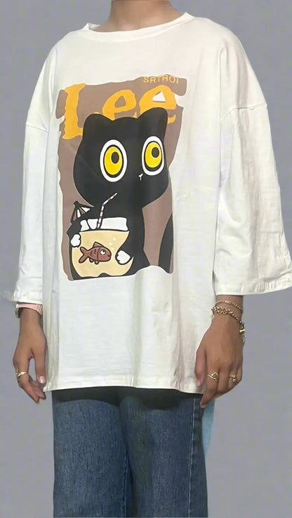 Oversized Lee Cat T-shirt Nosha Store