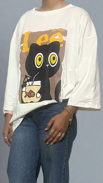 Oversized Lee Cat T-shirt Nosha Store