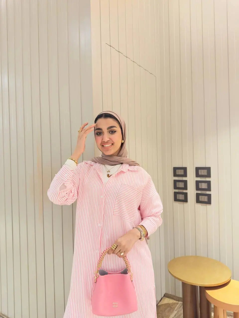 Striped Longline Shirt Dress Nosha Store
