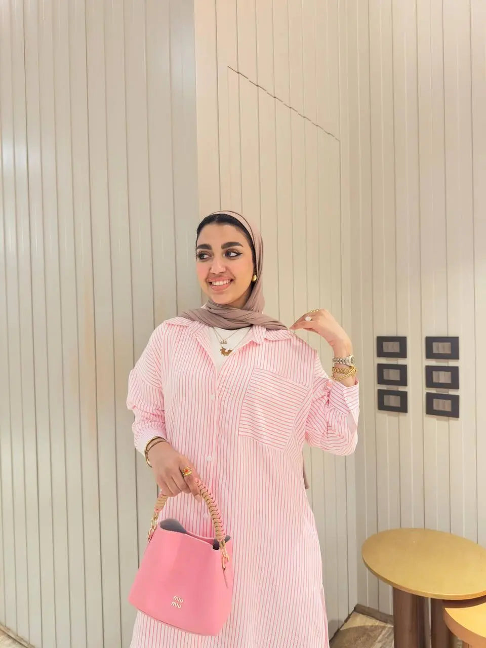 Striped Longline Shirt Dress Nosha Store