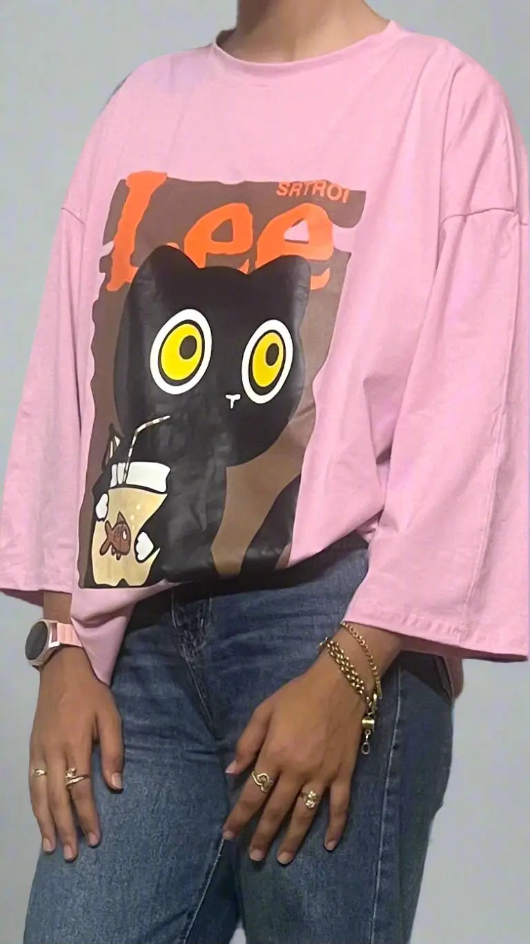Oversized Lee Cat T-shirt Nosha Store