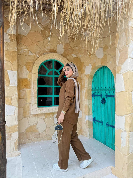 Two-Piece Pleated Suit Nosha Store