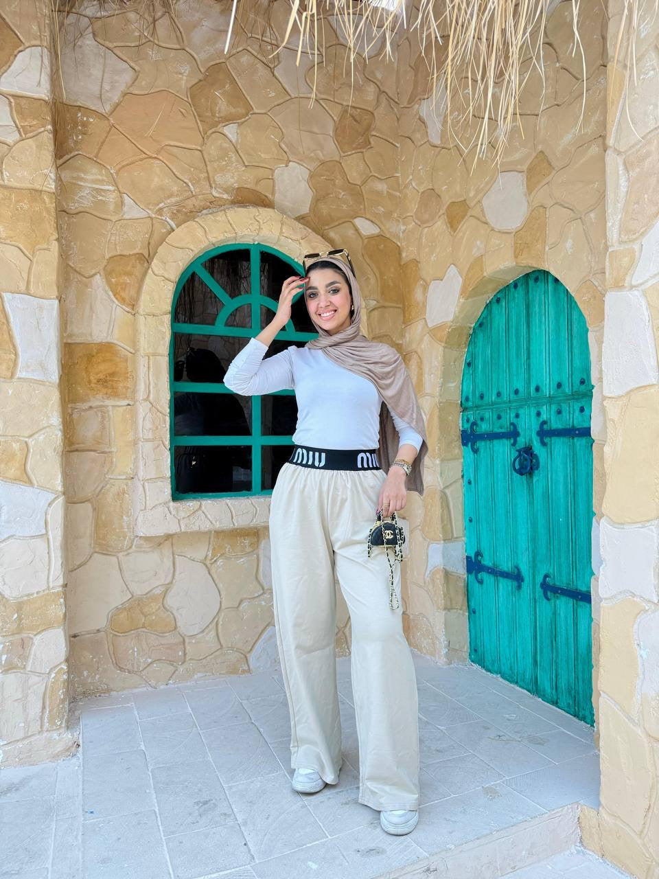 Wide-Leg Pants with Waistband Nosha Store