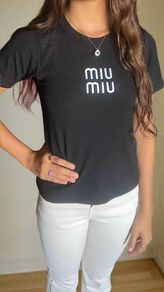 Ribbed MIUMIU T-Shirt Nosha Store