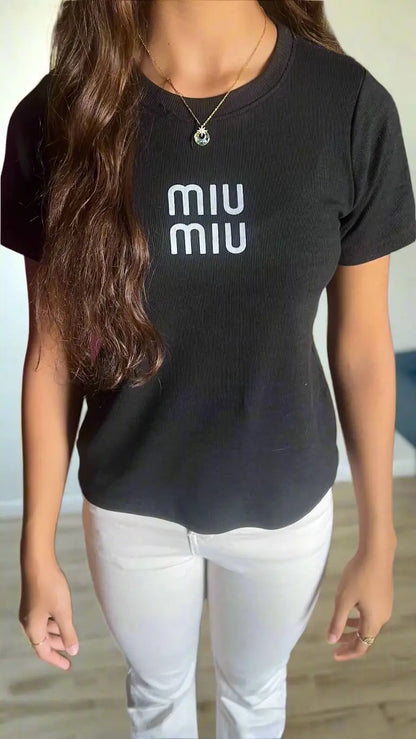 Ribbed MIUMIU T-Shirt Nosha Store